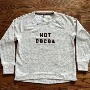 Lou & Grey for Loft Hot Cocoa light weight sweatshirt. NWT